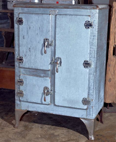 1920 metal ice box|picture of old ice box.